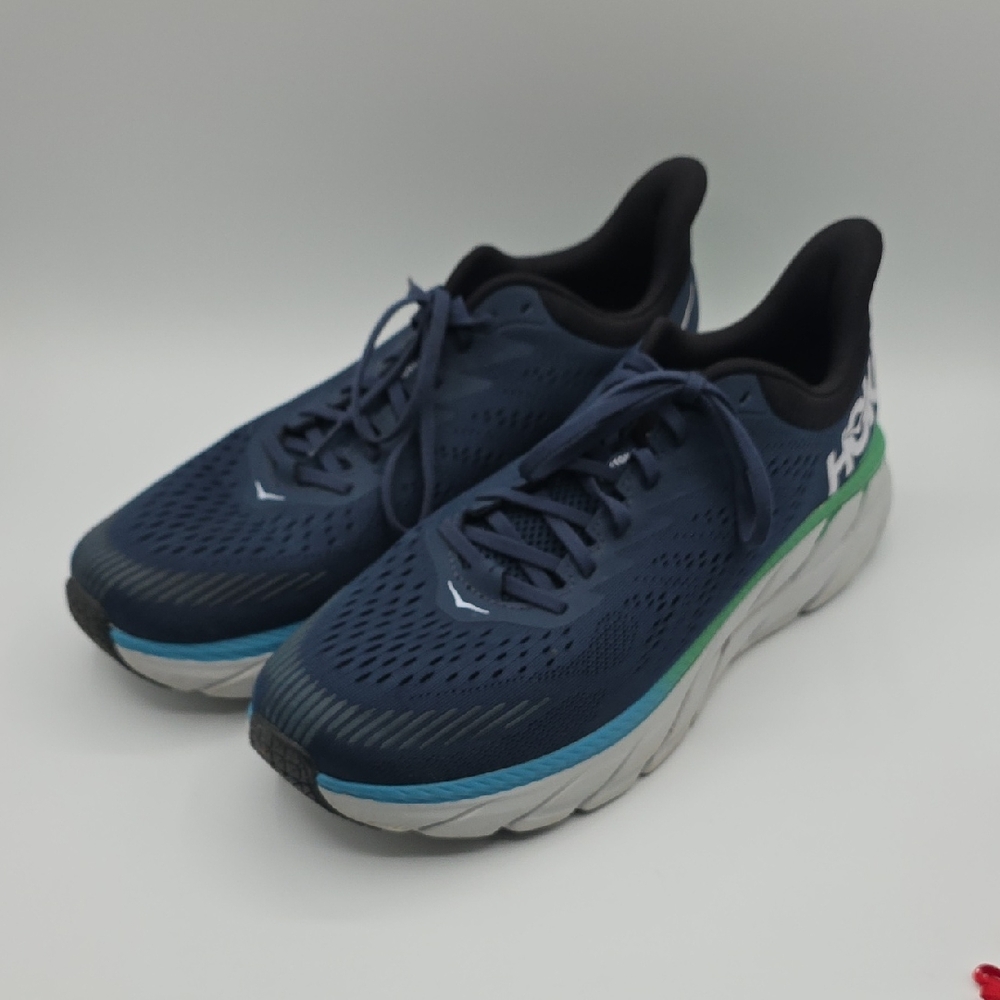 Hoka Men's Blue and Green Running Shoes - Picture 1 of 11